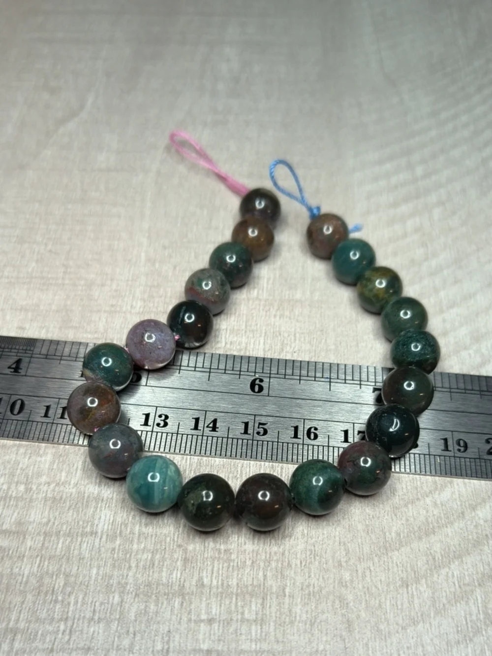 #4- 10mm Indian Agate Gemstone Beads - 8 Inch Strand